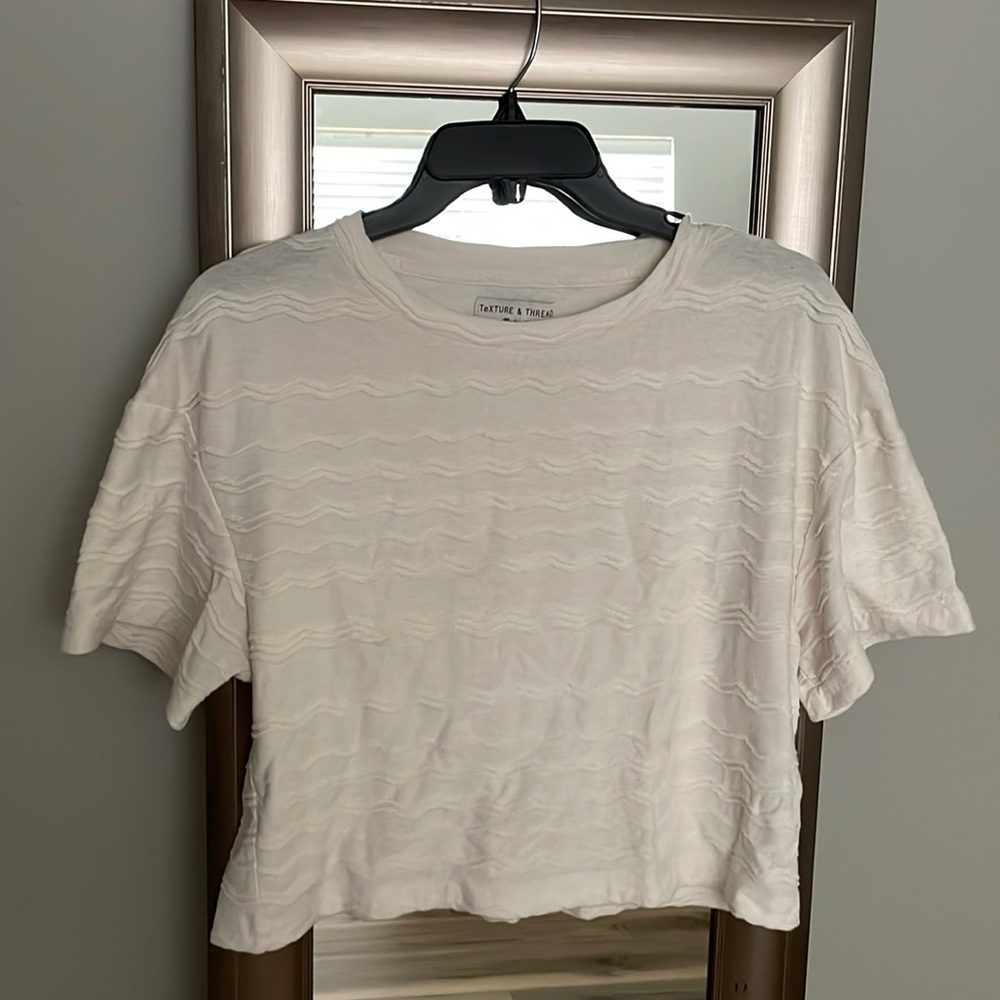 Texture and thread white shirt
